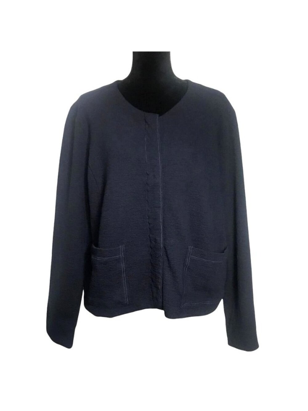 Banana Republic Long Sleeve Snap Front Jacket in Navy Blue - Sz XL